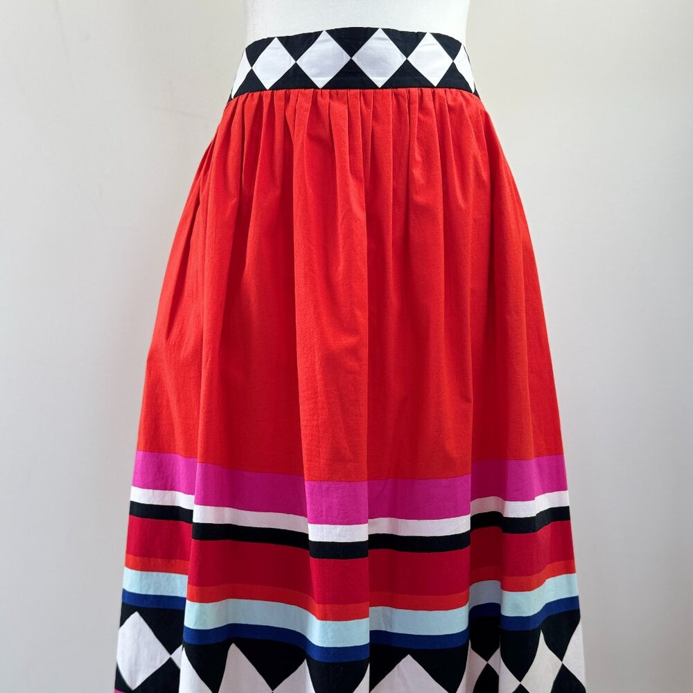 Kate Spade Full Geometric Print Skirt